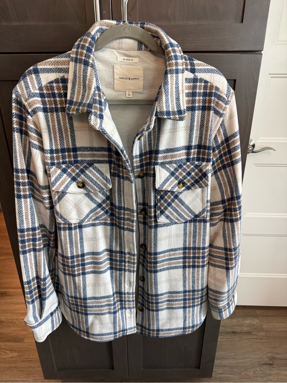 Thread & Supply plaid jacket.